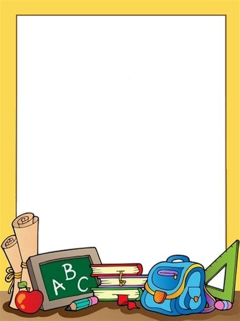 Find Hd Free Clipart Frame School - Borders And Frames For Free School Borders, School Binder Covers, School Border, Colorful Borders Design, School Frame, Colorful Borders, Page Borders Design, School Clipart, Aktivitas Montessori