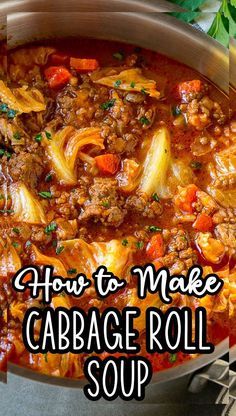 Ways To Make Cabbage, Terri Tyren-austin, Half Cabbage Recipe, Cabbage Roll Soup Keto, Cabbage Roll Soup With Tomato Soup, Cabbage Roll Ups, Burger Cabbage Recipes, Burger And Cabbage Recipes, Cabbage Rolls In A Bowl