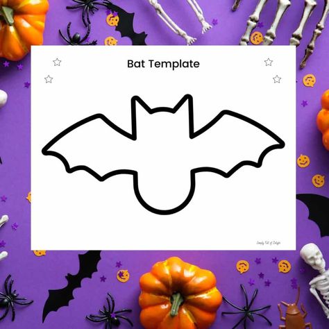 Hanging Bat Craft Preschool, Bat Crafts For Kids Preschool, Bat Projects For Preschoolers, Bats Theme Preschool, Hanging Bat Craft, Bat Crafts For Preschoolers, Bat Handprint Art, Free Bat Template Printable, Bat Craft Kindergarten