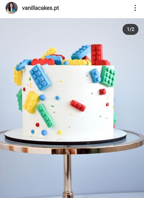 Rainbow Lego Cake, Lego Cakes Ideas, Lego Cake For Adults, Lego Cake Simple, Homemade Lego Cake, Lego Bday Cake, Lego Theme Birthday Cake, Lego Cake Ideas Birthday, Lego Bday Party Ideas