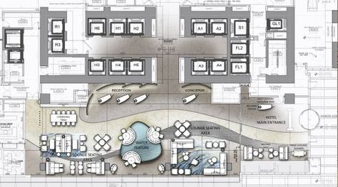 5 Star Hotel Lobby Design, Hotel Lobby Floor Plan, Lobby Floor Plan, Lobby Plan, Hotel Layout, Restaurant Plan, Hotel Floor Plan, Hotel Lobby Design, Lobby Interior Design