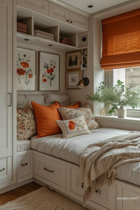 Cottage Beds, Apartment Aesthetic, Dream House Decor, Window Seat, Small Space Living, Apartment Ideas, Apartment Living, Wood Working, Small Bedroom