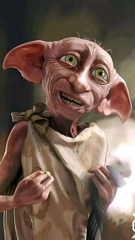 Harry Potter Portraits, Harry Potter Creatures, Pop Culture Tattoos, Dobby Harry, Culture Tattoos, Harry Potter Art Drawings, Harry Potter Painting, Dobby Harry Potter, Harry Potter Poster