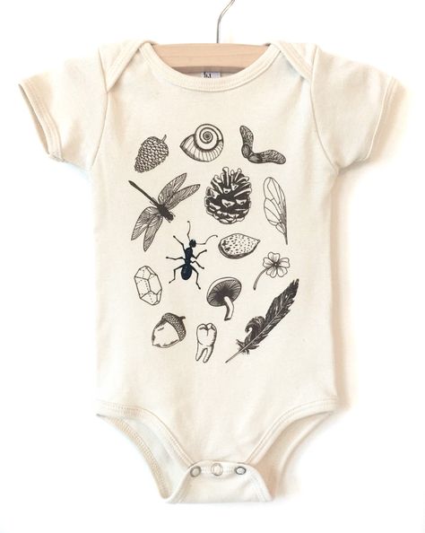 Organic Baby One Piece, Nature baby shirt, Screen Printed Baby Clothing Curiosities Baby Bodysuit Infant One Piece unisex baby shower gift by alittlelark on Etsy Storing Baby Clothes, Hippie Baby, Nature Baby, Neutral Baby Clothes, Baby Boutique Clothing, Fashionable Baby Clothes, Organic Baby Clothes, Baby T Shirts, Natural Baby