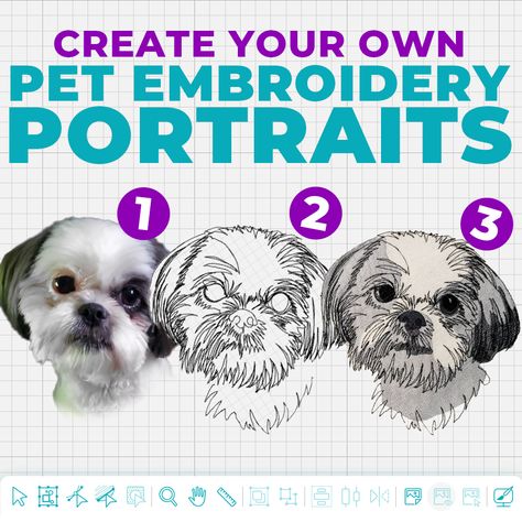 From Thread to Fur: Create Stunning Custom Pet Embroidery Portraits Embroidery Digitizing Software, Embroidery Portrait, Pet Embroidery, Royal Pet Portrait, Satin Stitch Embroidery, Portrait Embroidery, Embroidery Digitizing, Custom Dog Portraits, Basic Tools