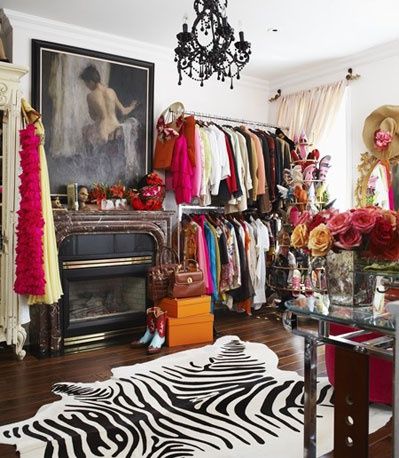 Closet Chic Dressing Room, Dream Dressing Room, Zebra Rug, Celebrity Closets, Chic Dressing, Dressing Room Closet, Walk In Closet Design, Dream Closets, Room Deco