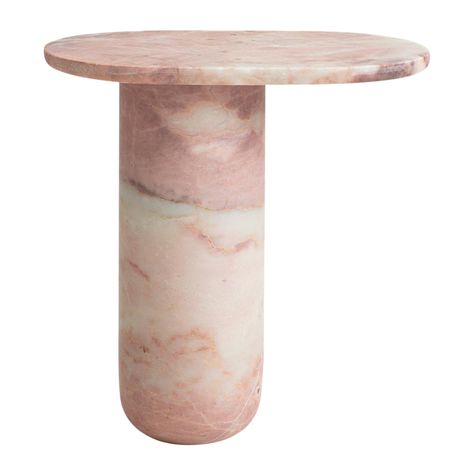 "Bold" Pink Marble Bold Side Table Pink Home Aesthetic, Blush Pink Bedroom Decor, Pink Nurseries, Blush Pink Bathroom, Nursery Blush Pink, Room Aesthetic Pink, Pink Side Table, Pink Living Room Ideas, Pink Room Aesthetic