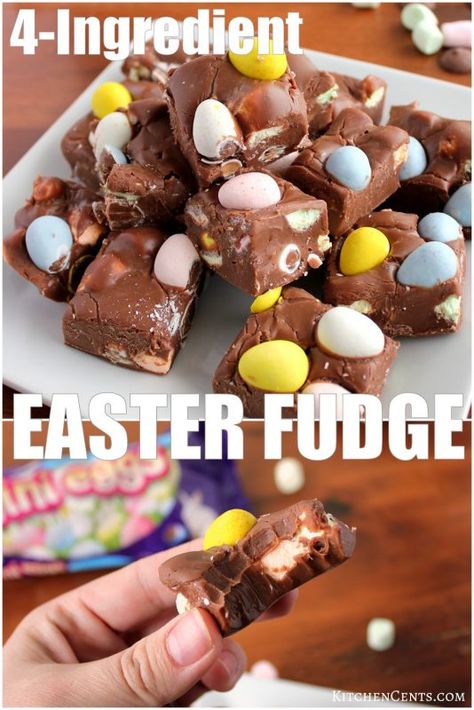 Easter Fudge, Fudge Dessert, Easter Food Appetizers, Easy Chocolate Fudge, Easy Easter Treats, Lemon Cheesecake Bars, Easter Dishes, Easter Desserts Recipes, Easter Baking