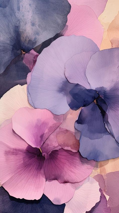 Tropical flowers abstract painting petal. | Premium Photo Illustration - rawpixel Purple Flower Illustration, Iphone Wallpaper Lilac, Flower Painting Wallpaper, Lilac Iphone Wallpaper, Watercolor Flowers Wallpaper, Iphone Wallpaper Pastel, Roses Abstract, Lilac Iphone, Lilac Wallpaper