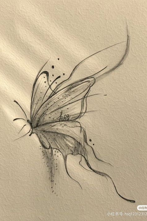 Cool Sketch Ideas Butterfly, Drawing Butterfly Aesthetic, Pretty Butterflies Drawing, Meaning Of Life Drawing, Sketch Ideas Butterfly, Butterfly Sketch Ideas, Art Sketches Butterfly, Aesthetic Butterfly Sketch, Butterfly Sketch Pencil