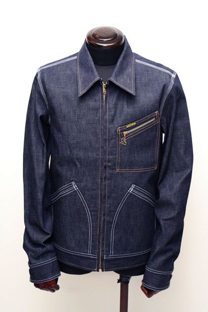 TheDenimIndustry.tumblr.com Denim & Workwear Mens Coat Pattern, Raw Denim Jacket, Printed Denim Shirt, Men's Denim Style, Mens Fashion Denim, Bespoke Shirts, Denim Shirt With Jeans, Jean Jacket Men, Denim Workwear