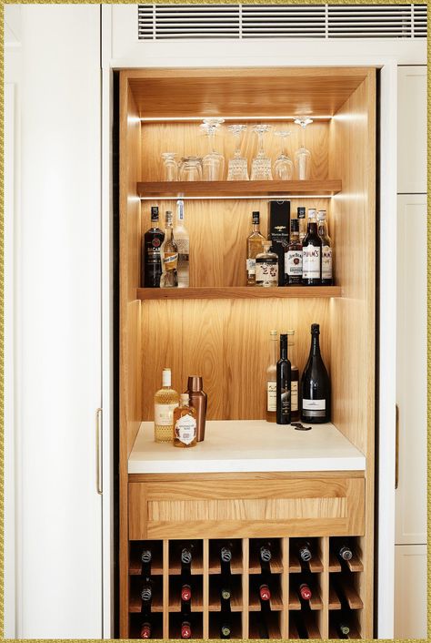 Mini Bar Designs For Home, Small Bar Cabinets For Home, Small Outdoor Garden Ideas, Home Bar Designs Small, Bar Cabinets For Home, Built In Wine Bar, Small Outdoor Garden, Living Room Bar Ideas, Small Bar Cabinet