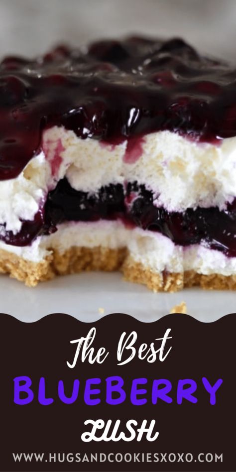 Cool Deserts For Summer, Light Airy Dessert, Best Spring Desserts, Blueberry Lush Dessert, Blueberry Cream Cheese Dessert, Blueberry Lush, Stunning Desserts, Optimal Recipes, Peach Pies