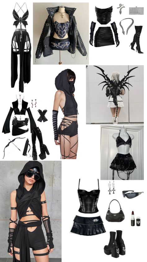 Dark Rave Outfit, Techno Party Outfit, Techno Rave Outfit, Streetwear Skirt, Rave Fits, Festival Outfits Rave, Outfits Rave, Rave Outfit, Concert Fits