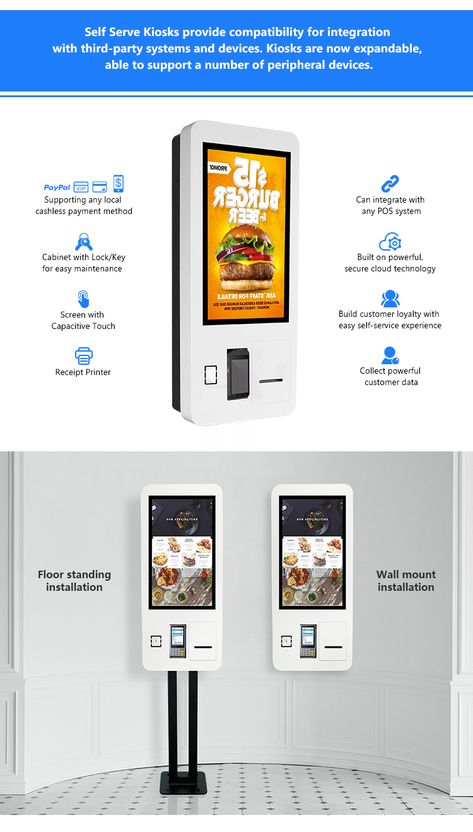 27 inch fast food restaurant ordering machine kiosk self service checkout kiosk with payment function Self Checkout Kiosk, Kiosk Machine, Food Vending Machines, Self Checkout, Digital Kiosk, Catalogue Layout, Restaurant Order, Kiosk Design, Outdoors Tattoo