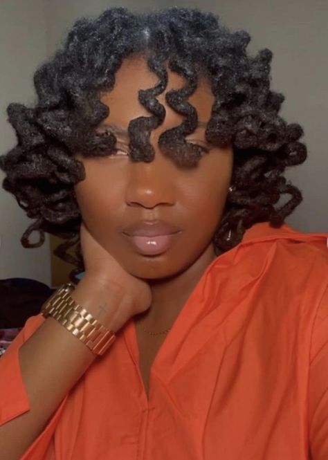 Curls On Thick Locs, Loc Rod Set, Perm Rods Locs, Roller Set On Locs, Curls On Short Locs, Locs Hairstyles For Graduation, Loc Styles Medium Curls, Curly Locs Black Women Styles, Short Loc Curls