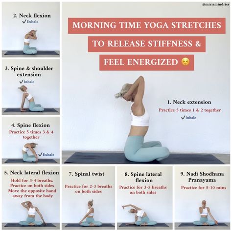 Morning time Yoga stretches Stretch Morning, Periods Yoga, Quick Morning Yoga, Gentle Morning Yoga, Quadratus Lumborum, Morning Yoga Stretches, Yoga Teacher Resources, Yoga Progress, Morning Yoga Flow