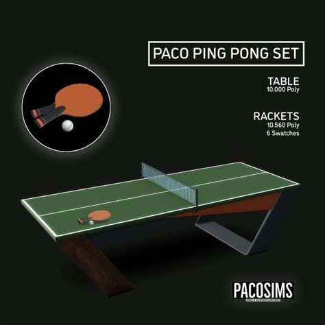 Paco Sims: Ping Pong Table • Sims 4 Downloads Sims4 Custom Content, Sims 4 Skills, Cc Shopping, Clothes Cc, Cc Sims4, Beautiful Crazy, Sims 4 Clutter, The Sims 4 Packs, Sims 4 Game Mods