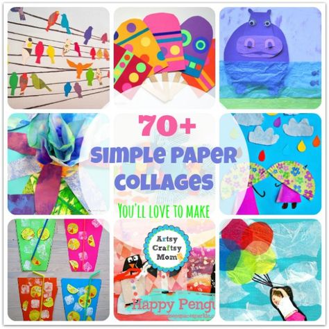 70+ Simple Paper collages You'll love to make now - Of all the crafts that kids can do, one of the easiest one is a paper collage. It’s so easy, even toddlers can try their hand at it!! All you need is a big sheet of plain paper, lots of colored paper and of course, glue!! The best part is that you can make it as simple or as detailed as you like – the options are endless!! Paper Collages, Paper Collage Art, Australia Day, Diy Easter Decorations, Preschool Art, Elementary Art, Teaching Art, Spring Crafts, Art Activities