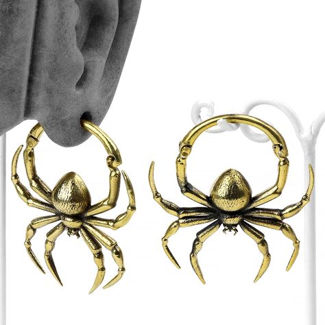 Elevate your ear game with our unique and stylish ear weights. Perfect for those who love to make a bold statement, our ear weights add elegance and flair to any look. Link in bio to shop hanging jewelry! . . #bodyartforms #bodyjewelry #altjewelry #piercings #stretchedears #stretchedlobes #earweights Spider Design, Stretched Lobes, Ear Weights, Hanging Jewelry, Stretched Ears, Arachnids, Crown Jewels, Body Jewelry, Body Art