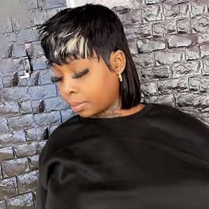 Mullet Wig Human Hair, 10 Inch Bob Wig, Wavy Mullet, Pixie Wigs For Black Women, Black Women Pixie Cut, Mullet Wigs, Protective Styles For Natural Hair Short, Short Hair Mohawk, 27 Piece Hairstyles