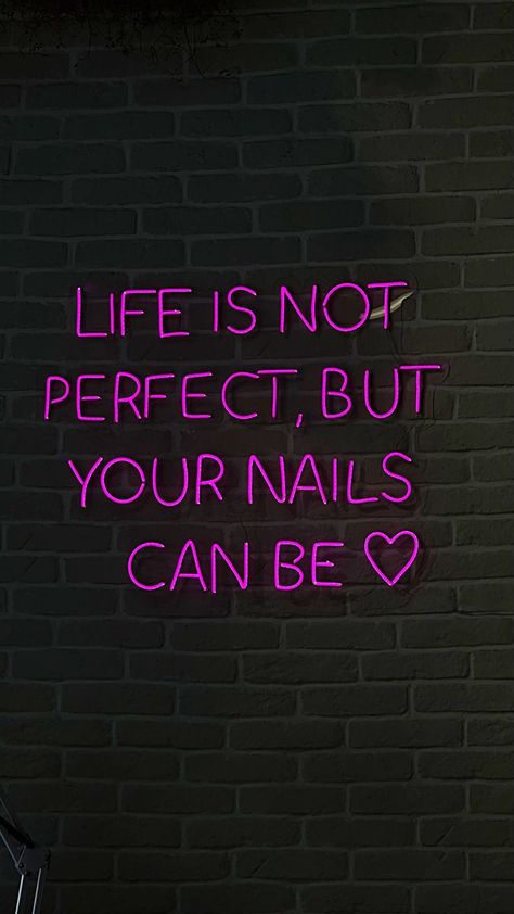 Life is not perfect, but your nails can be💅🏼💞 Nail Technician Quotes, Nail Tech Quotes, Nail Signs, Bio Insta, Tech Quotes, Nail Salon Interior Design, Nail Salon Interior, Business Nails, Salon Quotes