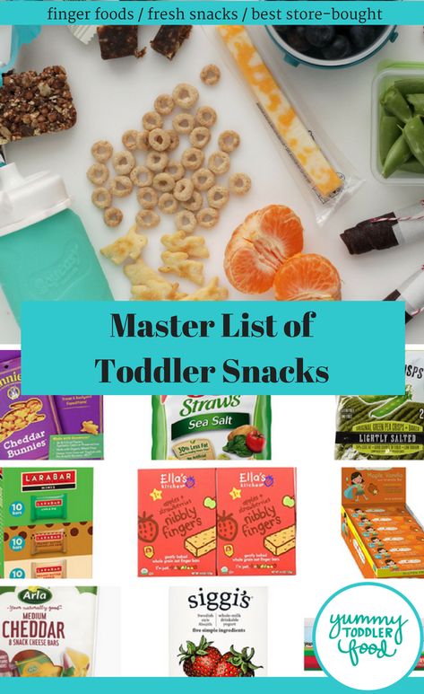 Master List of Toddler Snacks—whole foods, finger foods, best healthy store-bought snacks. Snacks Whole Foods, Healthy Snack Ideas For Kids, Healthy Store Bought Snacks, Snack Ideas For Kids, Toddler Finger Foods, Store Bought Snack, Healthy Snacks List, Healthy School Snacks, Fresh Snacks