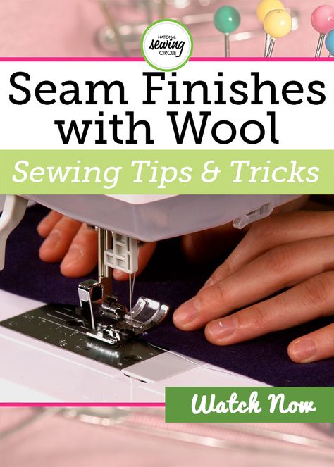 Wool is a great fabric to use for projects like pillows, blankets and other home decor. It can also be used to create wonderful garments and outerwear, however it can tend to have rather bulky seams. Nicki LaFoille shows you some easy seam finishes to use on your next project that reduce bulk when sewing with wool. Seam Finishes, Sewing Tips And Tricks, Sewing Circles, Beginner Sewing Projects Easy, Sewing Stitches, Leftover Fabric, Bag Patterns To Sew, Sewing Projects For Beginners, Sewing Skills