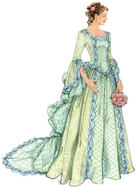 Victorian Dress Costume, Wedding Dress Sewing Patterns, Era Victoria, Sewing Wedding Dress, Costume Sewing Patterns, Wedding Dress Patterns, Victorian Costume, Victorian Wedding, Costume Patterns