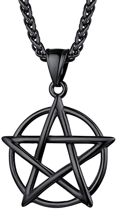 J Goth, Gothic Stainless Steel Nickel-free Necklaces, Pentacle Necklace, Necklaces Satanic, Nickel-free Gothic Pendant Jewelry, Pentagram Jewelry, Mens Necklace Pendant, Pentagram Pendant, Goth Wedding