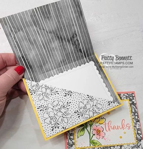 Card With Gift Card Pocket, Inside Of A Card Ideas, Beautifully Penned Dsp Stampin Up Cards, Inside Card Design, Stampin Up Pocket Cards, Inside Of Cards Ideas, Inside Cards Ideas, Cards With Pockets, Cards For Scrapbook