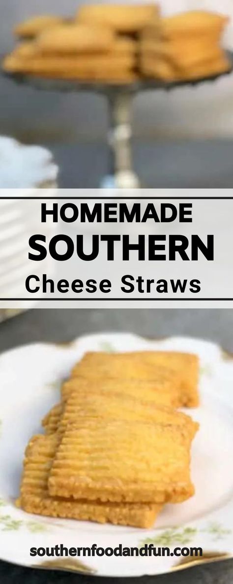 Homemade Southern Cheese Straws — crispy, buttery, homemade crackers that are easy to make and a great appetizer! Southerners love cheese straws and serve them at bridal showers, baby showers, and anything in between. Cheese Straws Recipe Paula Deen, Pimento Cheese Straws, Southern Cheese Straws Recipes, Sourdough Cheese Straws, Southern Cheese Straws, Cheese Straws Easy, Rv Snacks, Cheese Straw, Cheese Straws Recipe