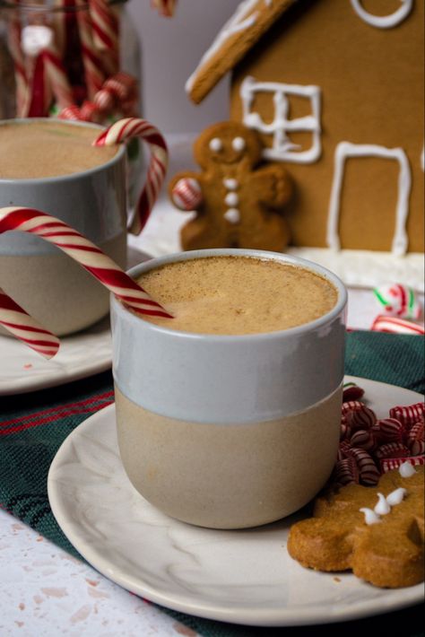 Ingredients:
4 oz espresso or strong coffee
2/3 cup oat milk
1/2 tsp ginger powder
1/2 tsp cinnamon
1/4 tsp nutmeg
2 tbsp molasses
1 tbsp honey Lavender Latte Recipe, Gingerbread Latte Recipe, Gingerbread Donuts, Holiday Flavors, Gingerbread Pancakes, Gingerbread Latte, Seasonal Drinks, Dark Roast Coffee, Holiday Breakfast