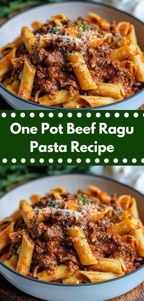 Need a quick dinner solution? This One Pot Beef Ragu Pasta Recipe is a perfect choice for easy meal planning. With its hearty ingredients and minimal cleanup, it’s one of the best quick beef dinners for busy nights. Beef Ragu Pasta, Beef Ragu Recipe, Ragu Pasta, Quick Ground Beef Recipes, Ground Recipes, Beef Ragu, Ragu Recipe, Potted Beef, Tender Beef