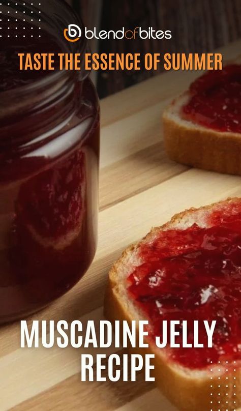 Indulge in the sweet, bursting flavors of our mouthwatering Muscadine Jelly! This easy-to-follow recipe will guide you through the process, ensuring perfect results every time. Capture the essence of ripe, juicy muscadines in this delightful jelly that pairs perfectly with toast, biscuits, and more. Get ready to impress your family and friends with this homemade treat! Muscadine Grape Jelly Recipe, Muscadine Jelly Recipe Small Batch, Muscidime Jelly, Muscadine Pepper Jelly Recipe, Easy Muscadine Jelly Recipe, Muscadine Jelly Recipe, Homemade Jelly Recipe, Muscadine Recipe, Canning Jelly