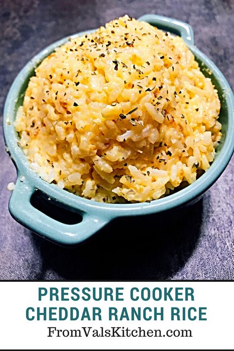 Instant Pot Cheesy Rice, Instant Pot Recipes Rice Meals, Cheddar Rice, Ranch Rice Recipes, Ranch Rice, Instant Pot Rice, Cheesy Rice Recipes, Instant Rice Recipes, Rice Cooker Recipes