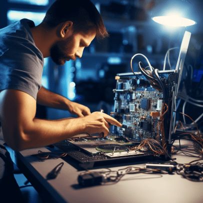 Image of an skilled technician repairing computer in Geebung Computer Technician, Student Aesthetic, Computer Problems, Computer Repair Services, Computer Service, Pc Repair, Computer Engineering, Repair Guide, Engineering Student