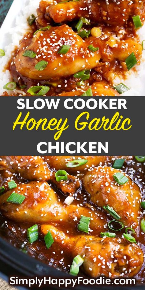 Honey Garlic Chicken Crock Pot, Crock Pot Honey Garlic Chicken, Asian Inspired Chicken, Slow Cooker Kip, Slow Cooker Chicken Recipe, Slow Cooker Honey Garlic Chicken, Garlic Chicken Recipe, Chicken Crockpot Recipes Easy, Homemade Gnocchi