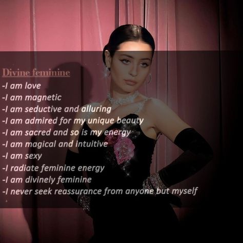 Affirmations Seductress Affirmations, Siren Energy Affirmations, 2024 Affirmations, Career Affirmations, Manifest Board, Feminine Quotes, Tell Me Something Good, Scripting Ideas, Dark Goddess