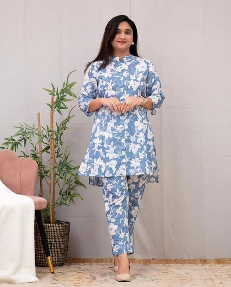 ₹799

*_💕💝🦋🥰 In this summer look  stylish and walk in comfort with our new  summer print  co-ord  set perfect for your wardrobe ☺️ 🫶🏻_*

💵 *Price - 799 free shipping* fh

*GOOD QUALITY 👗 FABRICS*

🧶 *Fabric -  cotton* 

👗 *_Type - kurta with up&down & pant_*
 
🧵 *Work - hand work*

📏 *Size - 38/40/42/44/46*

#underbudgetdresses #western Co Ords Outfits Party, Co Ords Outfits Summer, Printed Co Ord Set, Tunic Kurti, Co Ords Outfits, Stylish Kurtis Design, Sets Outfit, Kurta Pant Set, Bollywood Party