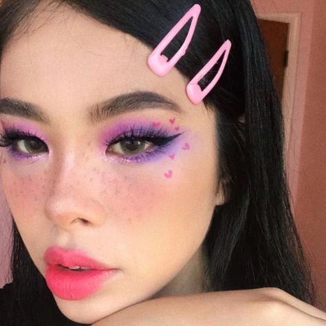 Cute Makeup Looks Grunge, Witchy Makeup, Makeup Kawaii, Soft Girl Makeup, Makeup Aesthetics, Shadow Ideas, E Girl Makeup, Summer Makeup Trends, Festival Make Up