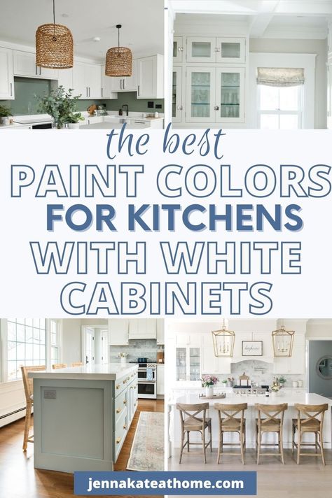 We've compiled the most popular wall paint colors for kitchens with white cabinets to help you get the kitchen of your dreams! Paint Colors For Kitchens, Colors For Kitchens, Paint Colors For Kitchen, Paint For Kitchen, White Kitchen Paint, Grey Kitchen Walls, Paint For Kitchen Walls, Kitchen Wall Colors, Kitchen Colour Schemes