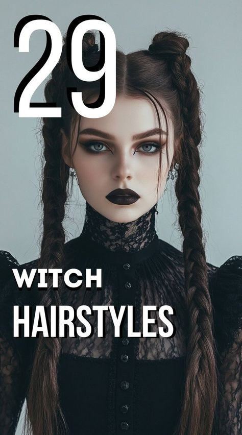 Get spellbindingly chic with these 29 witch-inspired hairstyles! From messy, magical updos to long, sleek locks with a mystical edge, these hairstyles will have you looking enchantingly fierce for any occasion. Witch Hairstyles, Long Messy Hair, Witchy Hair, Black Hair Salons, Witch Hair, Black Wedding Hairstyles, Curly Hair Braids, Hair Mistakes, Goth Hair