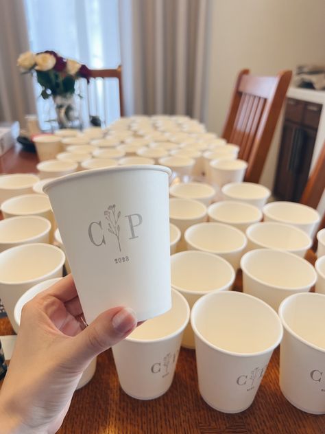 Coffee For Wedding, Coffee Station Ideas Wedding, Coffee Bar At Wedding Receptions, Wedding Coffee Bar Ideas Receptions, Coffee At Wedding, Disposable Cups Wedding, Coffee Bar Ideas For Wedding, Coffee Bar For Wedding, Wedding Coffee Station