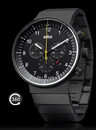 I wish this was a mechanical Braun Watches, Braun Design, Black Bracelets, Analog Watch, Wristwatch Men, Watch Case, Black Watch, Men's Watch, Samsung Gear Watch