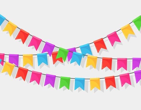 Banner with garland of colour festival f... | Premium Vector #Freepik #vector #background #banner #ribbon #birthday White Background Decoration, Birthday Invitation Background, Colour Festival, Festival Flags, Banner Ribbon, 71 Birthday, Happy Birthday Balloon Banner, Birthday Invitation Card Template, Balloon Background