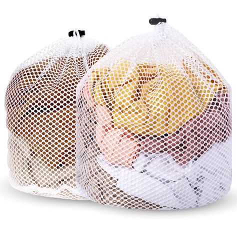 PRICES MAY VARY. 【Packing list】You will receive two laundry bags, their size is 20 x 24 inches (50 x 60 cm)/24 x 32 inches (60 x 80 cm), large in size, can hold a lot of clothes, very suitable for Home, school use. 【High-quality Material】The laundry bags are made of high-quality polyester fabric, they are soft and wear-resistant, sturdy and durable, they will not break or be damaged at will, and can be used for a long time. 【Coarse Mesh Laundry Bag】This laundry bag uses coarse mesh fabric, which Clothes Washing, Mesh Bags, Clothes Washing Machine, Delicate Clothes, Laundry Bags, Mesh Laundry Bags, Net Bag, Soft Clothes, Mesh Design