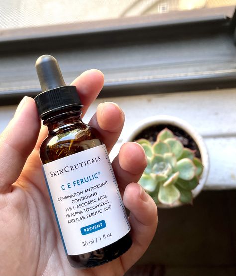 An Honest Review of SkinCeuticals' C E Ferulic Face Serum | Who What Wear Best Antioxidant Serum, Skinceuticals C E Ferulic, C E Ferulic, Anti Aging Secrets, Antioxidant Serum, Amber Bottles, Hyaluronic Acid Serum, Skin Serum, Ascorbic Acid