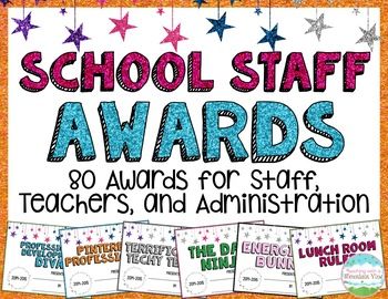 Staff Awards, Teacher Encouragement, Teacher Morale, Faculty Meetings, Teacher Motivation, Teacher Awards, Staff Morale, School Culture, School Climate