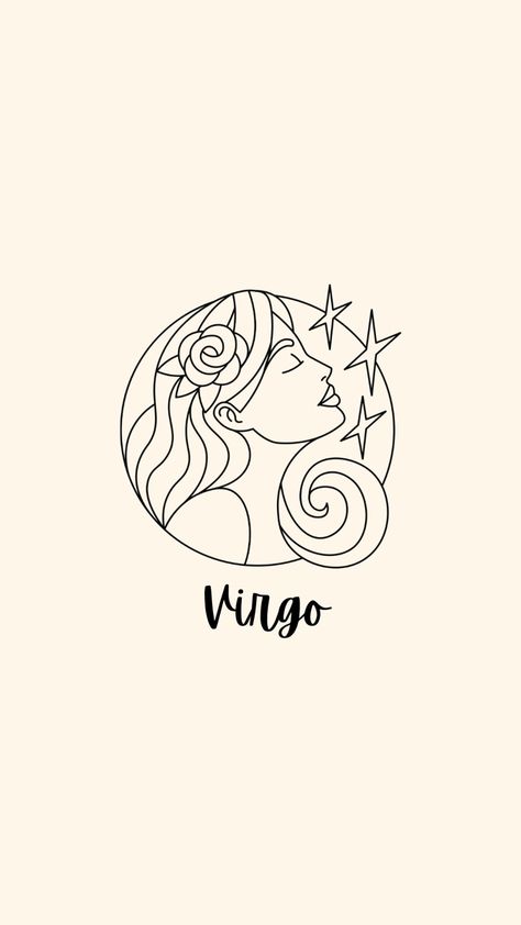 Virgo Aesthetic Tattoo, Virgo Aesthetic Wallpaper, Virgo Art Wallpaper, Aesthetic Wallpaper Virgo, Virgo Phone Wallpaper Aesthetic, Zodiac Wallpaper Virgo, Virgo Line Art, Virgo Illustration Zodiac, Virgo Goddess